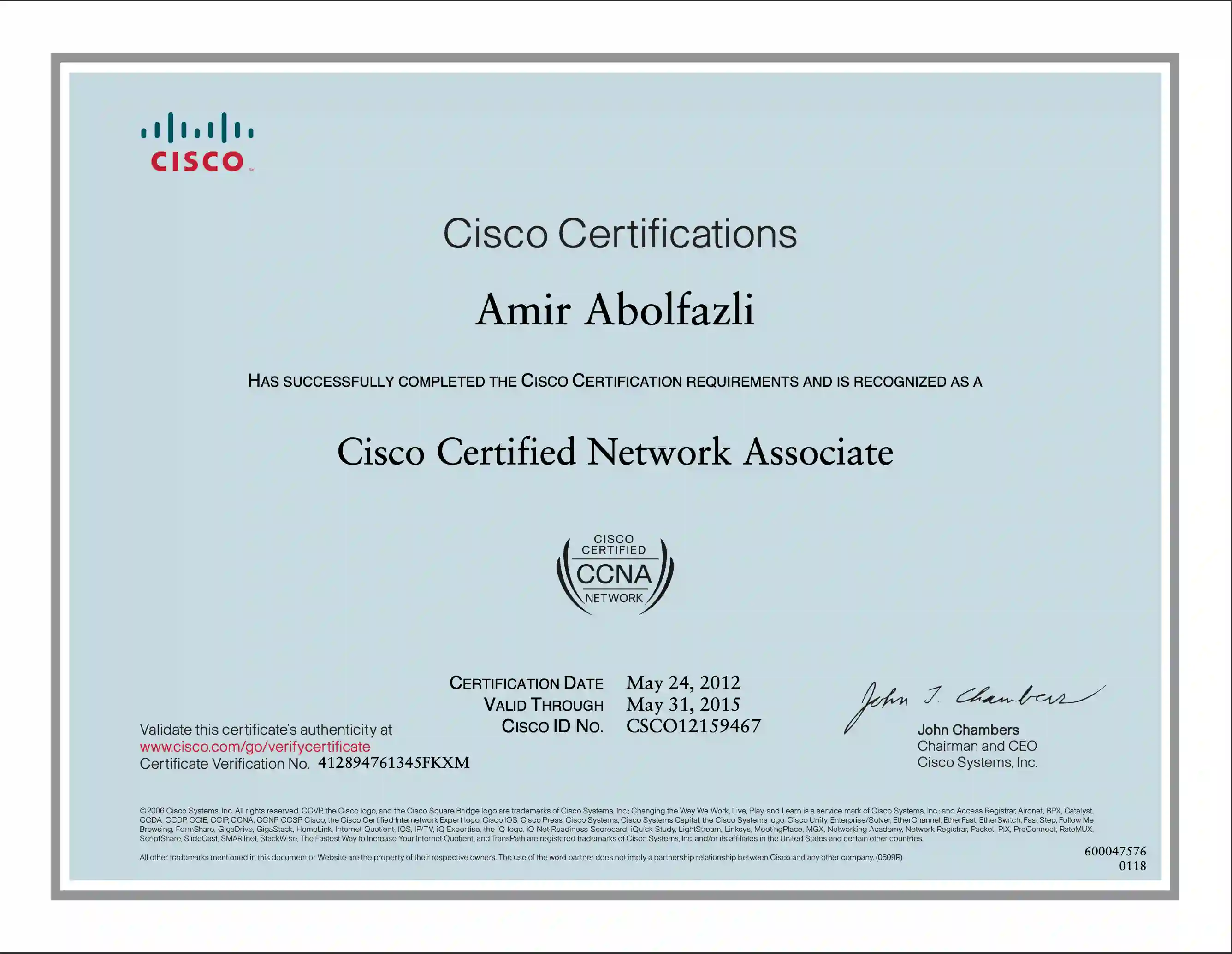 Cisco Certified Network Associate badge